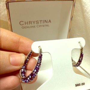 Chrystina multicolored crystal earrings